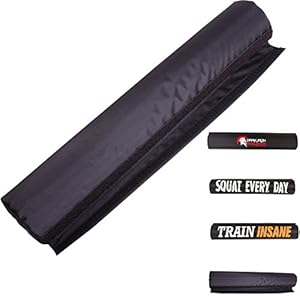 All black - No Logo barbell neck squat pad by Dark Iron Fitness padded sponge for an olympic bar collar green lock mantaray weightlifting cushion atlus with handles gorilla bag thin long foam padding