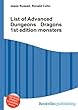 List of Advanced Dungeons Dragons 1st Edition Monsters
