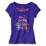Girls' Circo® Purple Short-Sleeve BFF Glitter 2-fer Tee S