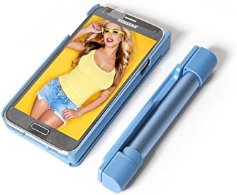 Selfie Stick &amp; Samsung Galaxy 5 Case Designed Cover, 2 in 1, (Blue)