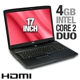 Acer Aspire AS7730-6542 Notebook PC - Intel Core 2 Duo T6400 2.0GHz, 4GB DDR2, 250GB HDD, DVDRW, 17