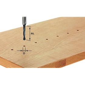 Festool 491066 Dowel Drill Router Bit, Hw 5X30mm