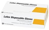 PhysiciansCare Latex Gloves, Lightly Powdered, Small, 100-Count box