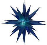 14" Lighted Blue Moravian Star Hanging Christmas Light