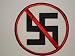 NO NAZI Embroidered Patch 3 Dia.
