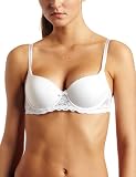 convertible bras:Lily Of France Womens Value In Style Smooth Cup Lace Overlay Convertible Bra, White, 38B