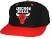 CHICAGO BULLS Retro Old School Snapback Hat - NBA Cap - 2 Tone Black/Red