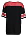 Forever Womens Bulls Print Fishnet Varsity Baggy Top T-Shirt