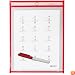 C-Line Reusable Dry Erase Pocket, 9 x 12 Inches, Red, 30-Count (40814)
