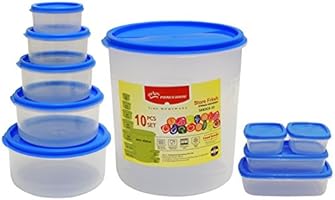Princeware SF Package Container Set, 10-Pieces, Blue