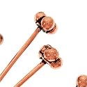 Copper 3-Ball Headpins 18 Gauge 2.5 Inches (20 Head Pins)
