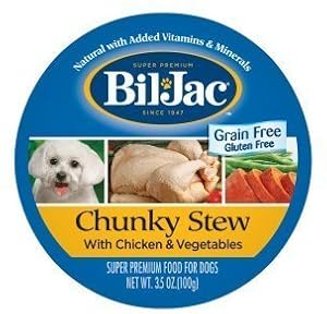 Bil-Jac Chunky Stew with Chicken & Vegetables 3.5 Ounces Grain Free Dog Food (Pack of 12)