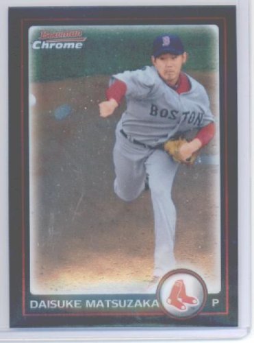 2010 Bowman Chrome Baseball Card # 105 Daisuke Matsuzaka - Boston Red Sox - MLB Trading Card in Screwdown Case