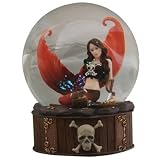 Pirate Mermaid Resin Water Snow Globe New Gift