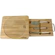 Laguiole Cheeseboard with Drawer and 3 Knives Gift Set