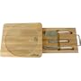 Laguiole Cheeseboard with Drawer and 3 Knives Gift Set