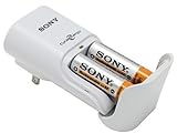 Sony BCG-34HTD2K Compact Battery Charger w/2 AA Cycle Energy Ni-MH Recharge ....