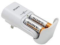 Sony BCG-34HTD2K Compact Battery Charger w/2 AA Cycle Energy Ni-MH Rechargeable Batteries