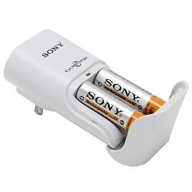 Sony BCG-34HTD2K Compact Battery Charger w 2 AA Cycle Energy Ni-MH Rechargeable Batteries by Sony Batteries