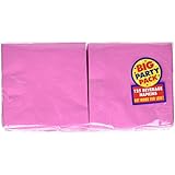 Amscan Big Party Pack 125 Count Beverage Napkins, Pink