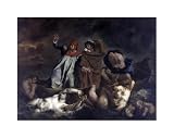  : Dante And Virgil In Hell by Eugene Delacroix. Art Print Poster 20 inches width by 16 inches height. Highest Quality Art Poster Print