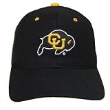 NCAA FITTED COLORADO BUFFALOES BLACK HAT CAP SM MED NEW