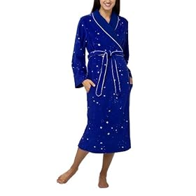 Nick and Nora Starry Night fleece robe