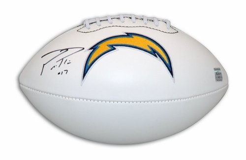 Philip Rivers Signed Chargers Team Logo Football
