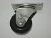 Swivel caster with thumb screw brake and with zinc plating, 3" diameter x 1 13/16" wide phenolic wheel. 650 pound load capacity.
