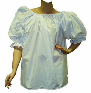 Alexanders Costumes Plus-Size Renaissance Ladies Blouse -Plus, White, X-Large