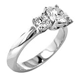 3.40 ct Round Diamond 3 Stone style Engagement Ring in Platinum