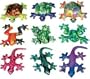 Colorful Glitter Sand Animals 3-pc Set (Turtle, Frog, Gecko)