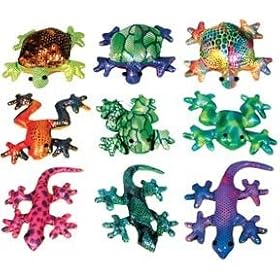 Colorful Glitter Sand Animals 3-pc Set (Turtle, Frog, Gecko)