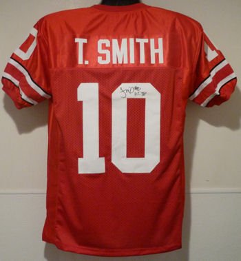 Troy Smith Autographed Ohio State Buckeyes Jersey w/HT 06
