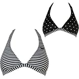 Roxy Rock Steady 70's Halter Reversible Bikini Top - Women's