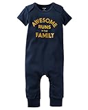 カーターズ Carter's カバーオール 半袖 綿リブ100% Awesome Family Jumpsuit 24M (83-86cm)