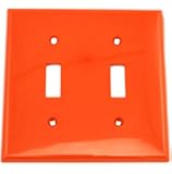 Leviton 80709-R 2-Gang Toggle Device Switch Wallplate, Standard Size, Thermoplastic Nylon, Device Mount, Red