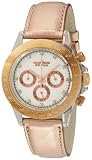 K&BROS Women's 9533-3 Ice-Time Crash Chronograph Rose Gold-tone