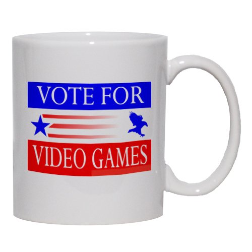 VOTE FOR VIDEO GAMES Mug for Coffee / Hot Beverage (choice of sizes and colors)