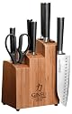 Ginsu Chikara 07108 8-Piece Stainless Steel Knife and Bamboo Knife Set with Block