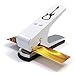 Pick-a-Palooza DIY Guitar Pick Punch Gift Pack - Premium Pick-Maker with Leather Key Chain Holder, 4 Strips and a File - White