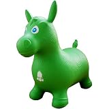 Green Horse Hopper, Pump Included (Inflatable Jumping Horse, Space Hopper, Ride-on Bouncy Animal)