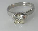 Princess Cut Diamond Engagement Ring (1.33 Ct K-VS2) EGL White Gold