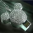 Mickey Mouse Crystal USB Flash Drive with Necklace:8GB(silver)