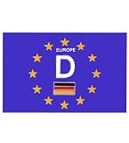 Produkt-Bild: D-EUROPA-Schild, Alu-Klebefolie Ma&szlig;e: 130 x 85 mm