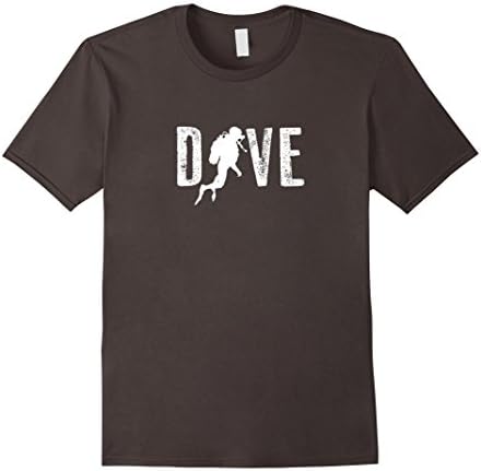 Men's DIVE T Shirt - Clever SCUBA DIVING SHIRT Medium Asphalt