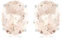 14k Choice of White or Yellow Gold 10x8mm Morganite Oval Cut Stud Earrings