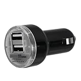 Produkt-Bild: xubix - DUAL KFZ Adapter 2 USB Ports mit 2.1 Ampere f&uuml;r Samsung Galaxy S2, Player, Tab, Plus, ACE, Star, GT-S5230,iPhone, iPod, iPad 3, Kindle Touch / Fire, HTC One X / S, Lumia 900, Sandisk Sansa - alle USB Ger&auml;te