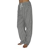 Womens Comfortable Polar Fleece Lounge Pajama / Sleep Pants / Trousers - Grey