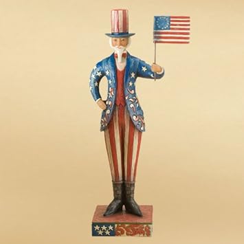 Jim Shore Patriotic Uncle Sam With Flag 12